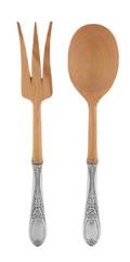 An American Silver TwoPiece Salad Serving Set