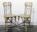 A Pair of Art Deco Painted Metal Folding Chairs