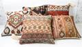Five Kilim Upholstered Pillows