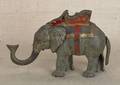 Cast iron elephant mechanical bank