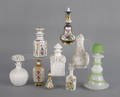 Three Parian scent bottles