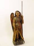 Spanish Colonial Carved Wood Angel