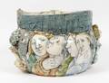 MARY LOU HIGGINS 19262012 SILVERED CERAMIC BOWL