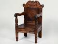 JACOBEAN CARVED OAK CHILDS CHAIR