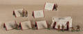 Group of Barclay toy soldiers and tents