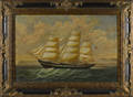 Contemporary oil on canvas ship portrait
