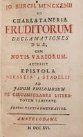 Mencke Johann Burkhard De charlataneria eruditorum