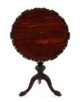 Chippendale Style Piecrust Tilt Top Table 20th C