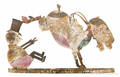 Painted sheet iron weathervane ca 1930