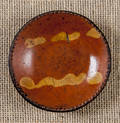 Miniature Pennsylvania redware pie plate 19th c