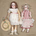 Two German bisque dolls