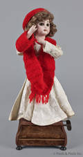French Tete Jumeau bisque doll musical automaton