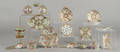 Eighteen pieces of Chinese export porcelain famille rose tablewares