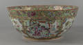 Chinese export porcelain rose medallion centerpiece bowl 19th c