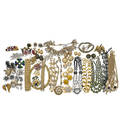 Collection of colorful costume jewelry incl designer