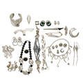 Collection of silver jewelry