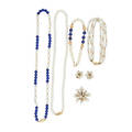 Pearl diamond or lapis yellow gold jewelry