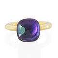 Amethyst  bicolor gold ring