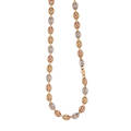 Tricolor gold marine link necklace