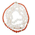 Two coral bead necklaces