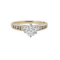 Rbc diamond  yellow gold engagement ring