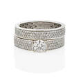 Diamond  white gold wedding ring set