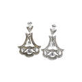 Diamond  white gold drop earrings