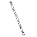 White gold  blue topaz link bracelet