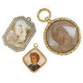 19th c mourning or sentiment pendants