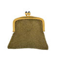 Yellow gold mesh change purse