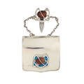 English arts  crafts enameled silver coin purse