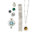 Modernist silver jewelry incl georg jensen