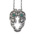 Georg jensen early 830 silver chrysoprase necklace