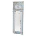 Neoclassical style blue painted mirror