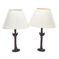 Pair of diego giacometti style table lamps
