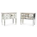 Pair of mirrored chests