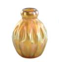 Gold Favrile Gourd Form Bud Vase Tiffany Studios