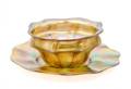 LC Tiffany Favrile Floriform Bowl  Underplate