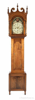 Pennsylvania Federal walnut tall case clock early 19th c