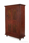Pennsylvania painted poplar wardrobe 19th c