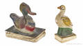 Two composition squeak toys 19th c