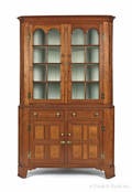 Pennsylvania cherry corner cupboard ca 1830