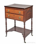 New York mahogany and maple work table ca 1816
