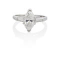 Marquise cut diamond  platinum engagement ring