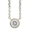 Diamond  white gold solitaire necklace