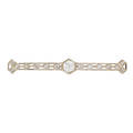 Antique diamond  platinum topped gold bar brooch