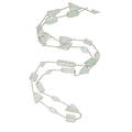 Aquamarine  white gold long chain necklace
