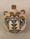 Acoma pottery canteen