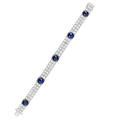 Tiffany  co art deco sapphire diamond  platinum strap bracelet