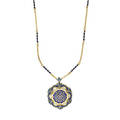 Enameled yellow gold  diamond necklace